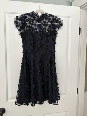 Shoshanna Heart embroidered mini dress